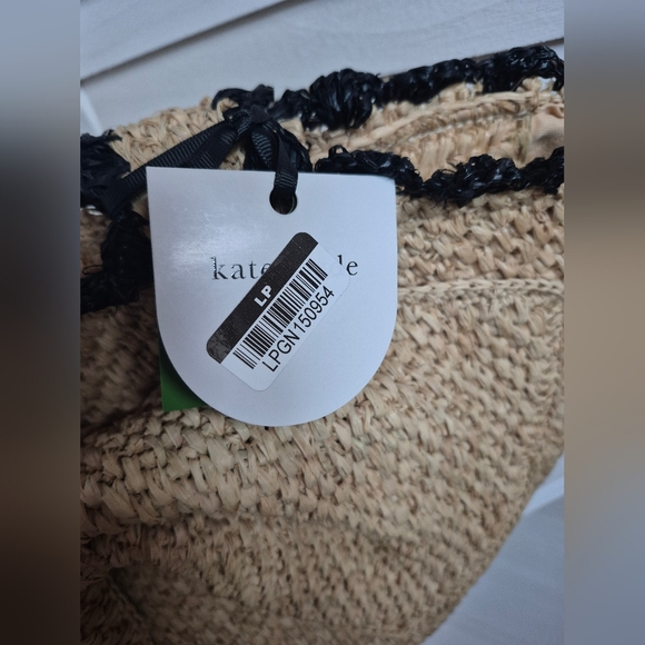 NWT Kate Spade New York x Target Natural Raffia Bow Tote Bag Purse Woven Straw - Picture 7 of 8